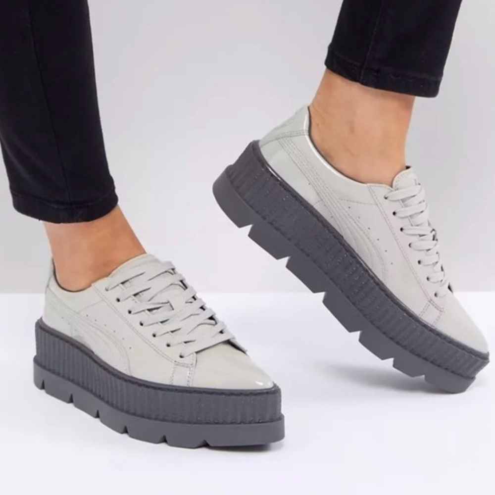 Fenty by Rihanna pointy toe creepers in Mushroom 8